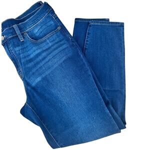 J Crew 8” Midrise Skinny Leg Jean Dark Wash Denim Size 32